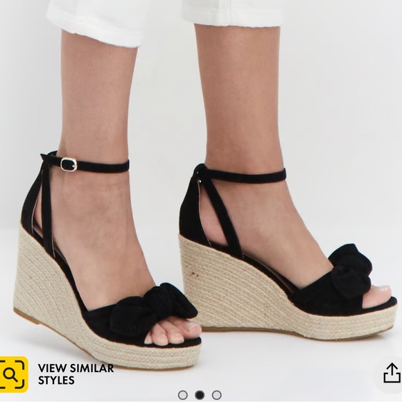 Kate SpadeWomen Broad Tianna Adjustable Buckle Black Wedges